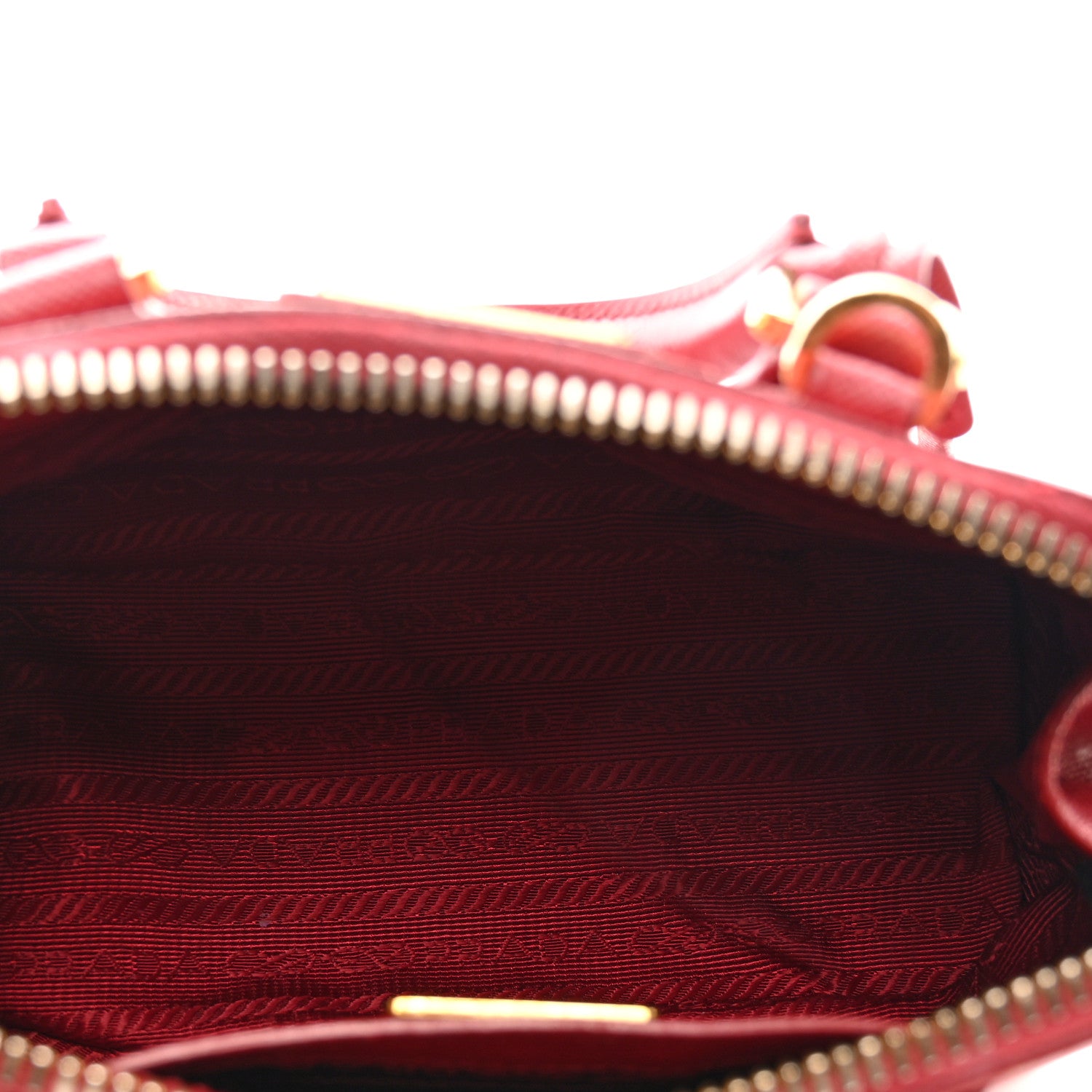 Prada Saffiano Lux Mini Promenade Tote Fuoco 5 of 10