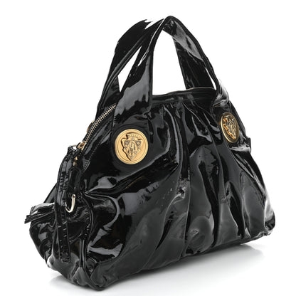 Gucci Patent Medium Hysteria Top Handle Bag Black 3 of 13