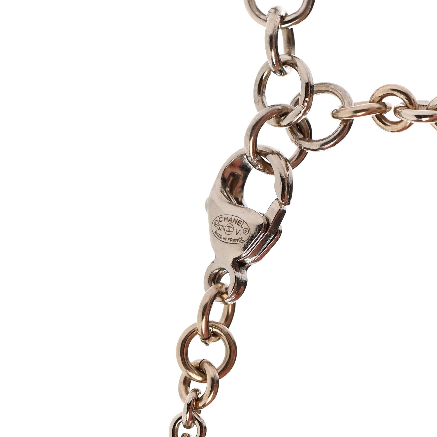 Chanel Pearl Crystal Beaded CC Bracelet Black Gold 5 of 5