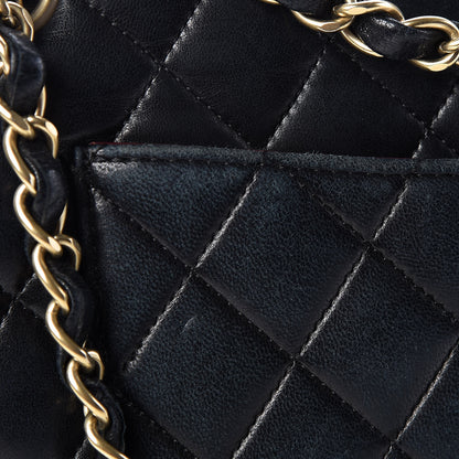 Chanel Lambskin Quilted Medium Double Flap Black 8 of 20