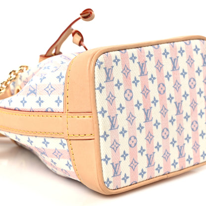 Louis Vuitton Minigram LV Stamp Nano Noe Blue 8 of 9
