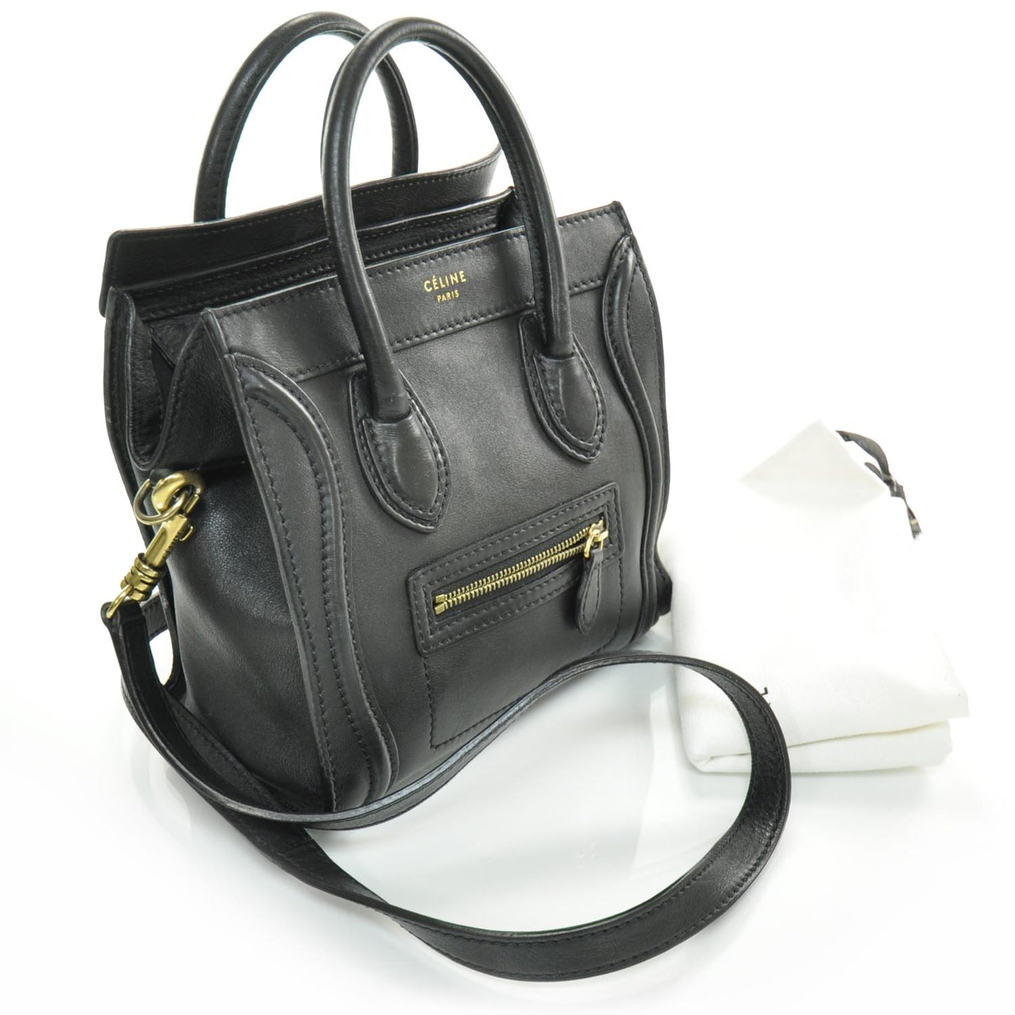 Smooth Calfskin Nano Luggage Black