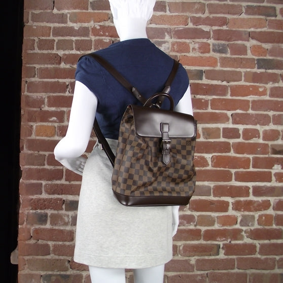 Louis Vuitton Damier Ebene Soho Backpack 2 of 10