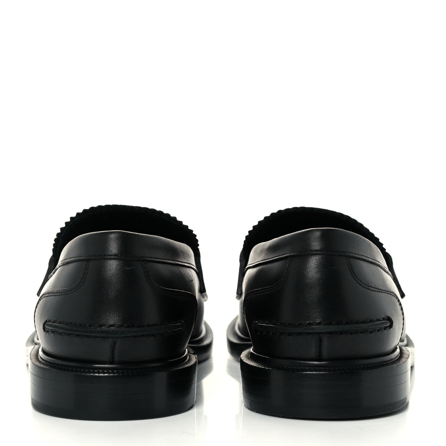 Fendi Calfskin Karligraphy Loafers 39 Black 6 of 9