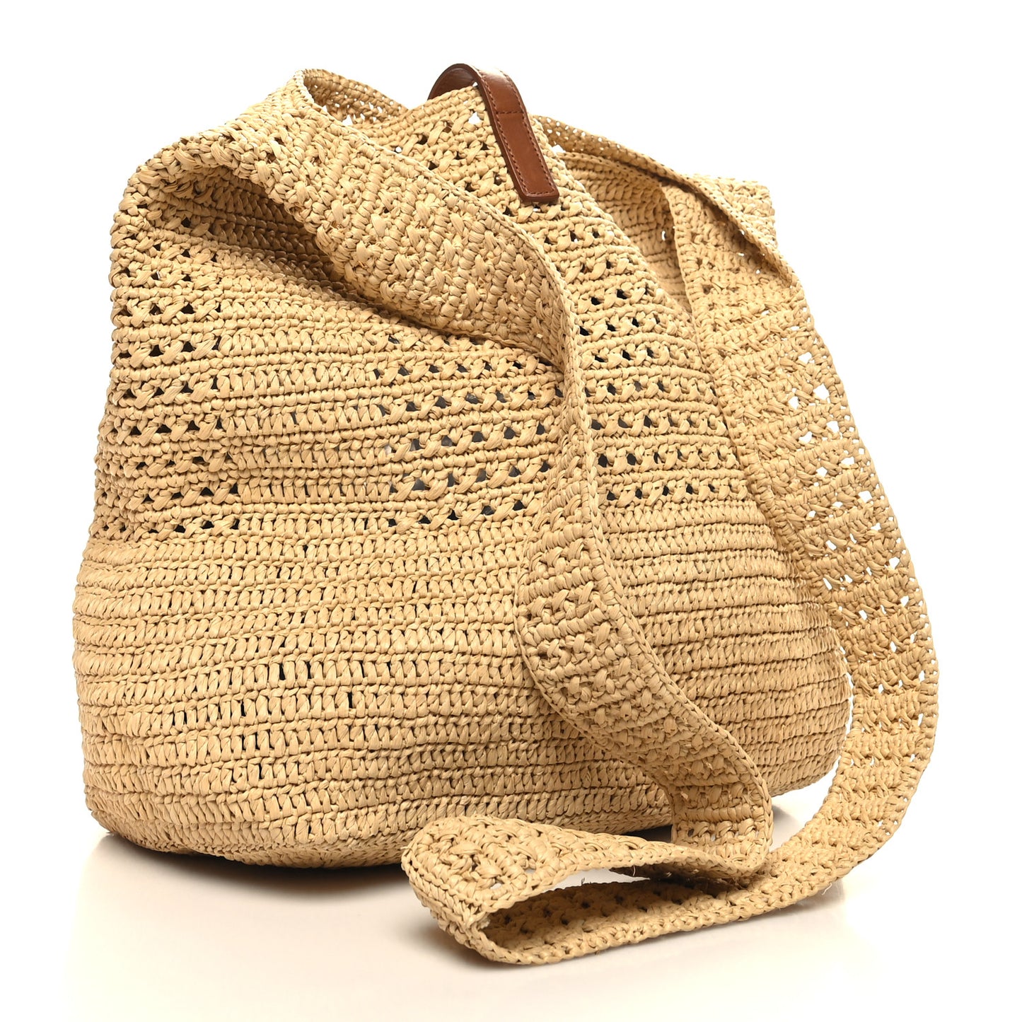 Raffia Monogram Hobo Naturale