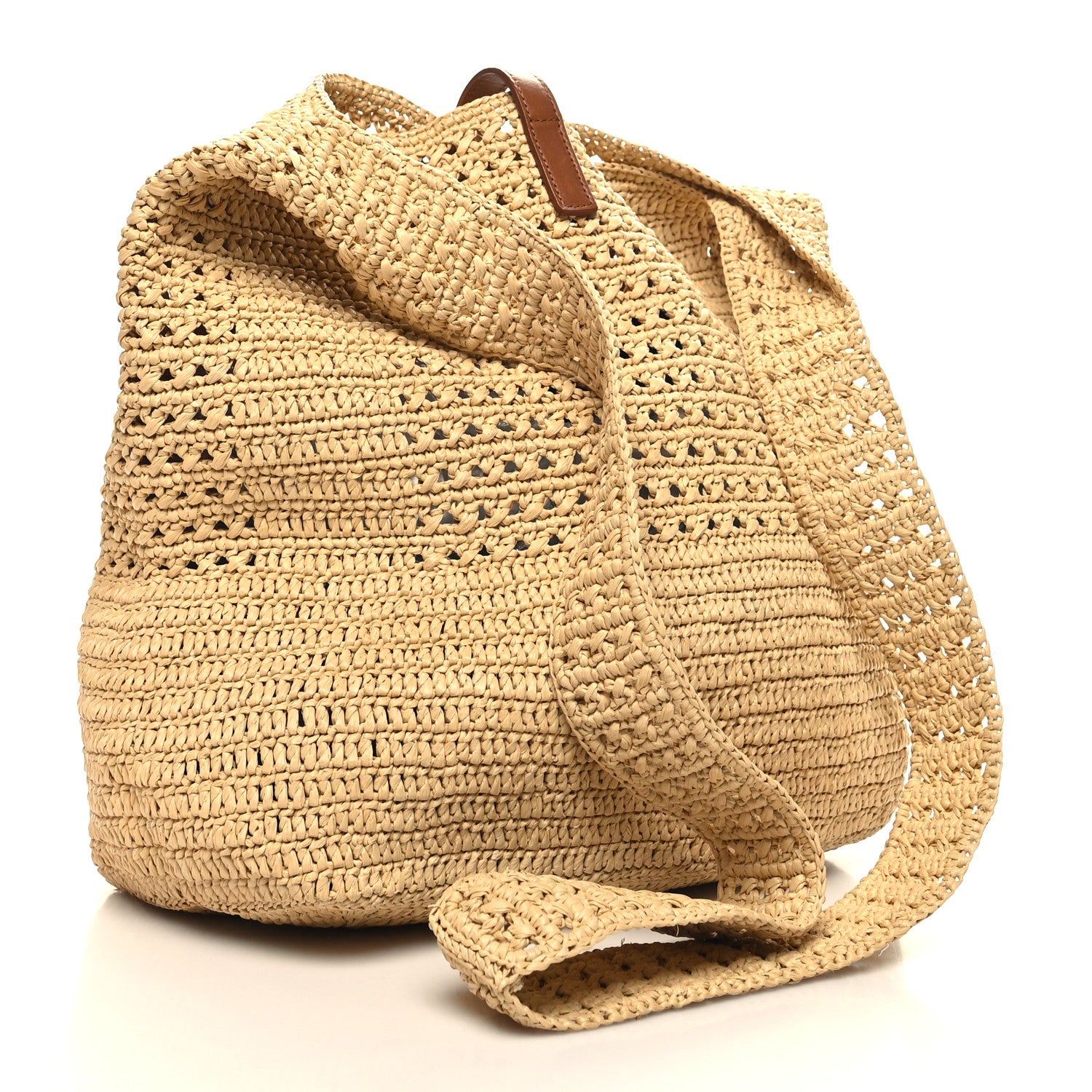 Saint Laurent Raffia Monogram Hobo Naturale 3 of 11