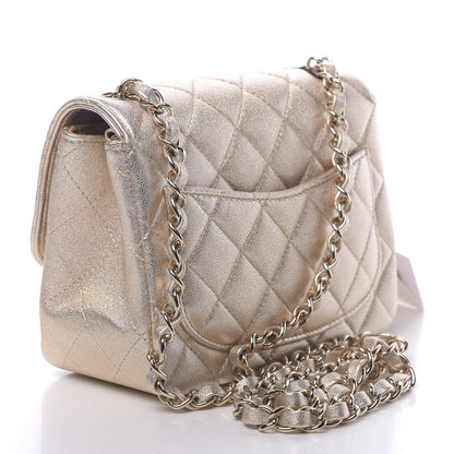 Chanel Metallic Lambskin Quilted Mini Square Flap Gold 3 of 11