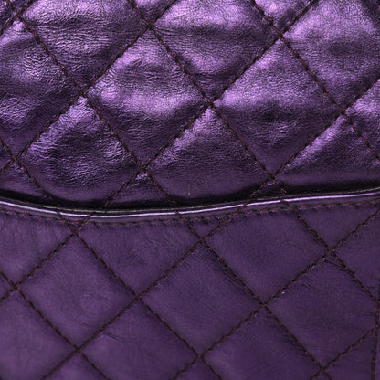 Chanel Metallic Aged Calfskin Quilted 2.55 Reissue 226 Flap Purple 14 of 15