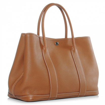 Hermes Veau Negonda Garden Party Tote 36 Gold 3 of 8