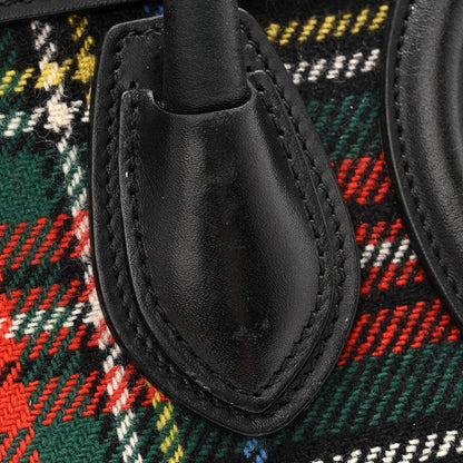 Celine Tartan Calfskin Nano Luggage Red Blue 18 of 18
