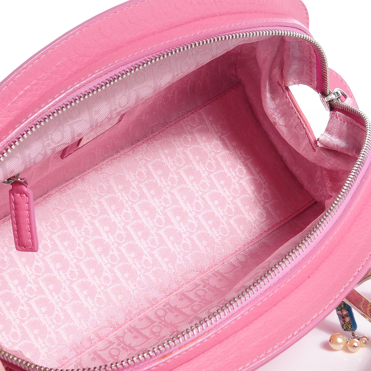 Christian Dior Leather Small Butterfly Detective Satchel Pink 5 of 7
