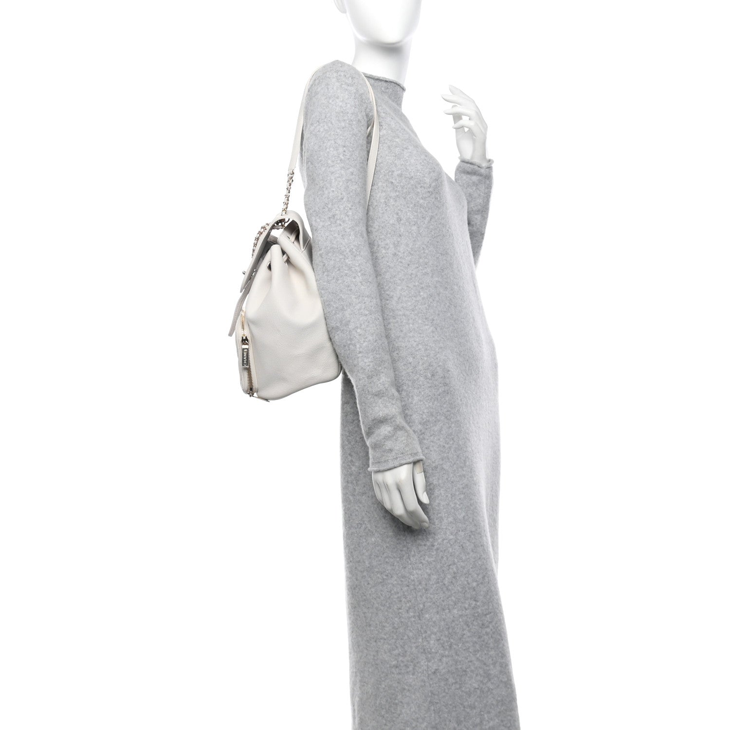 Chanel Caviar Quilted Business Affinity Backpack White 2 of 11