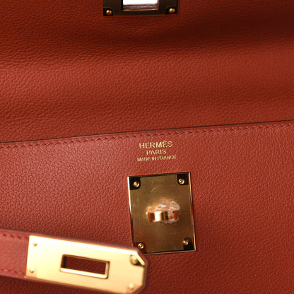 Hermes Evercolor Kelly Retourne 32 Brique 8 of 11