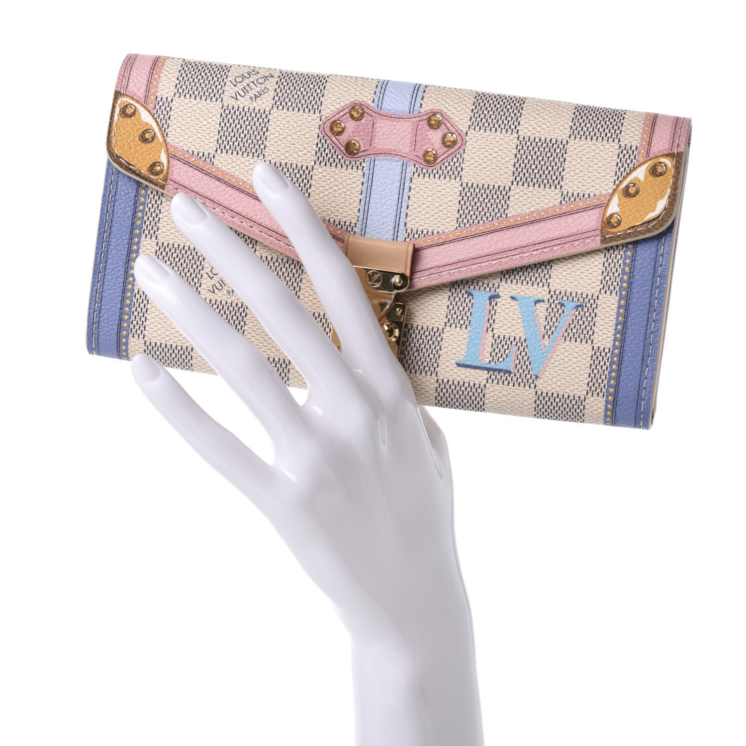 Louis Vuitton Damier Azur Summer Trunks Sarah Wallet NM 2 of 6