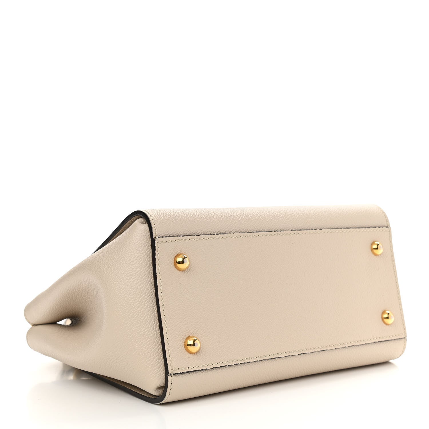 Burberry Soft Grain Calfskin Small Buckle Tote Limestone 4 of 14