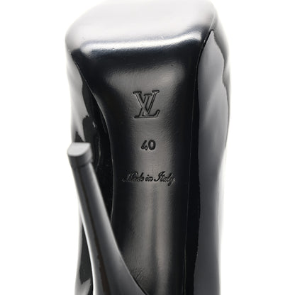 Louis Vuitton Patent Oh Really Peep Toe Pumps 40 Black 8 of 12
