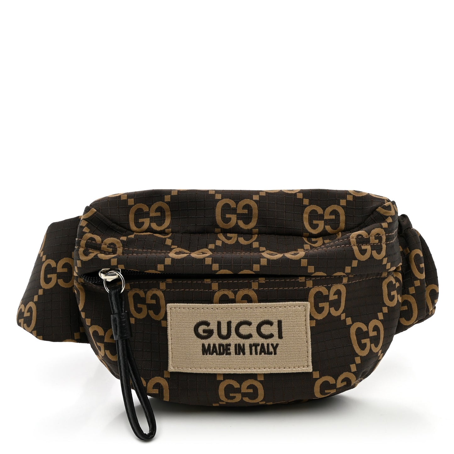 Recycled Polyester Monogram Jumbo GG Belt Bag Ebony Beige