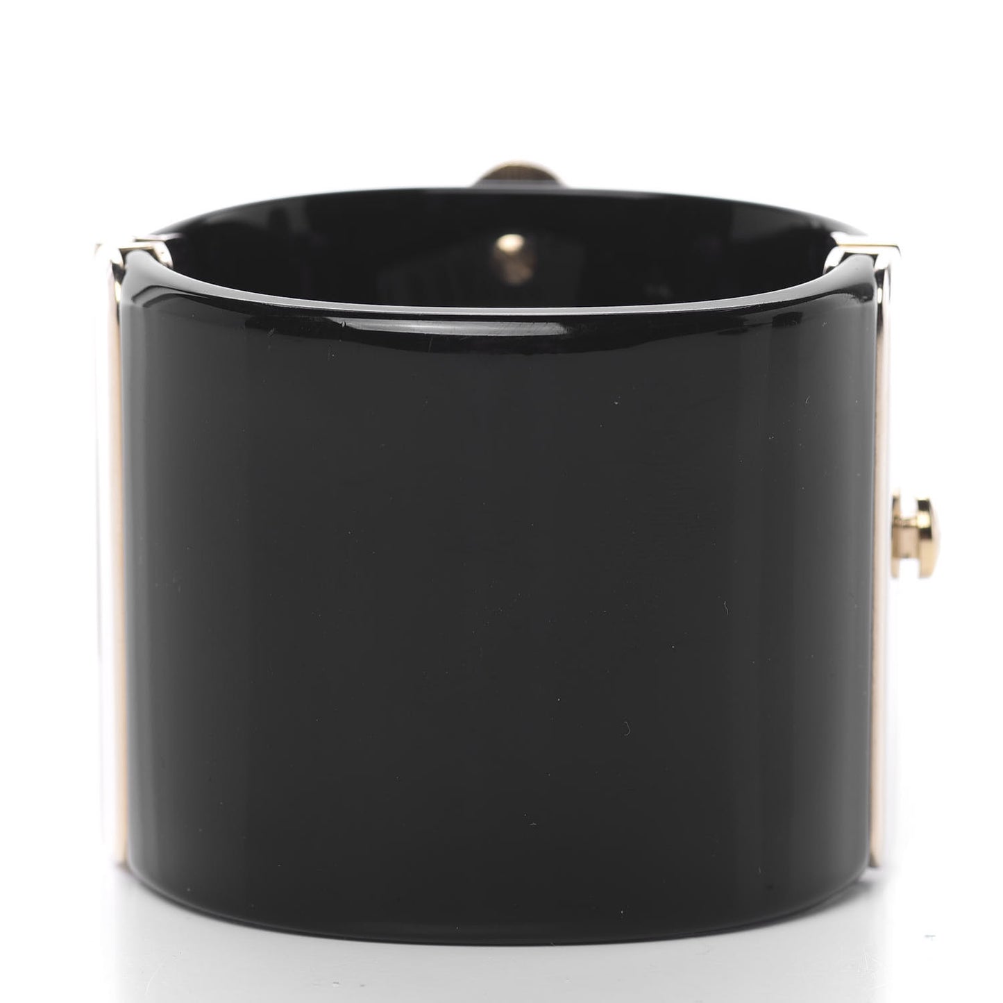 Resin Gripoix Pearl Cuff Black Gold