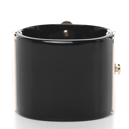 Chanel Resin Gripoix Pearl Cuff Black Gold 3 of 9