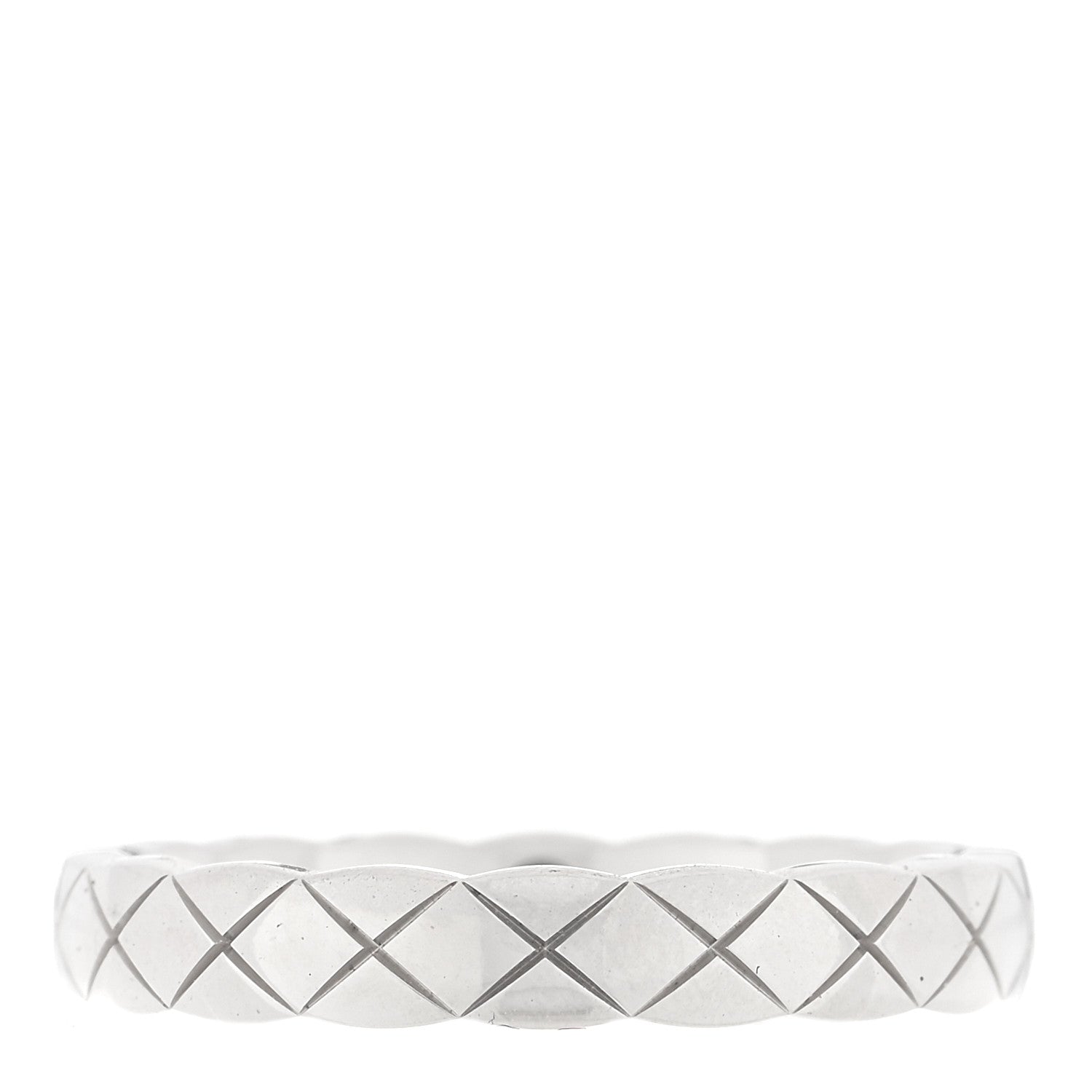 Chanel 18K White Gold Mini Coco Crush Ring 52 6 3 of 5