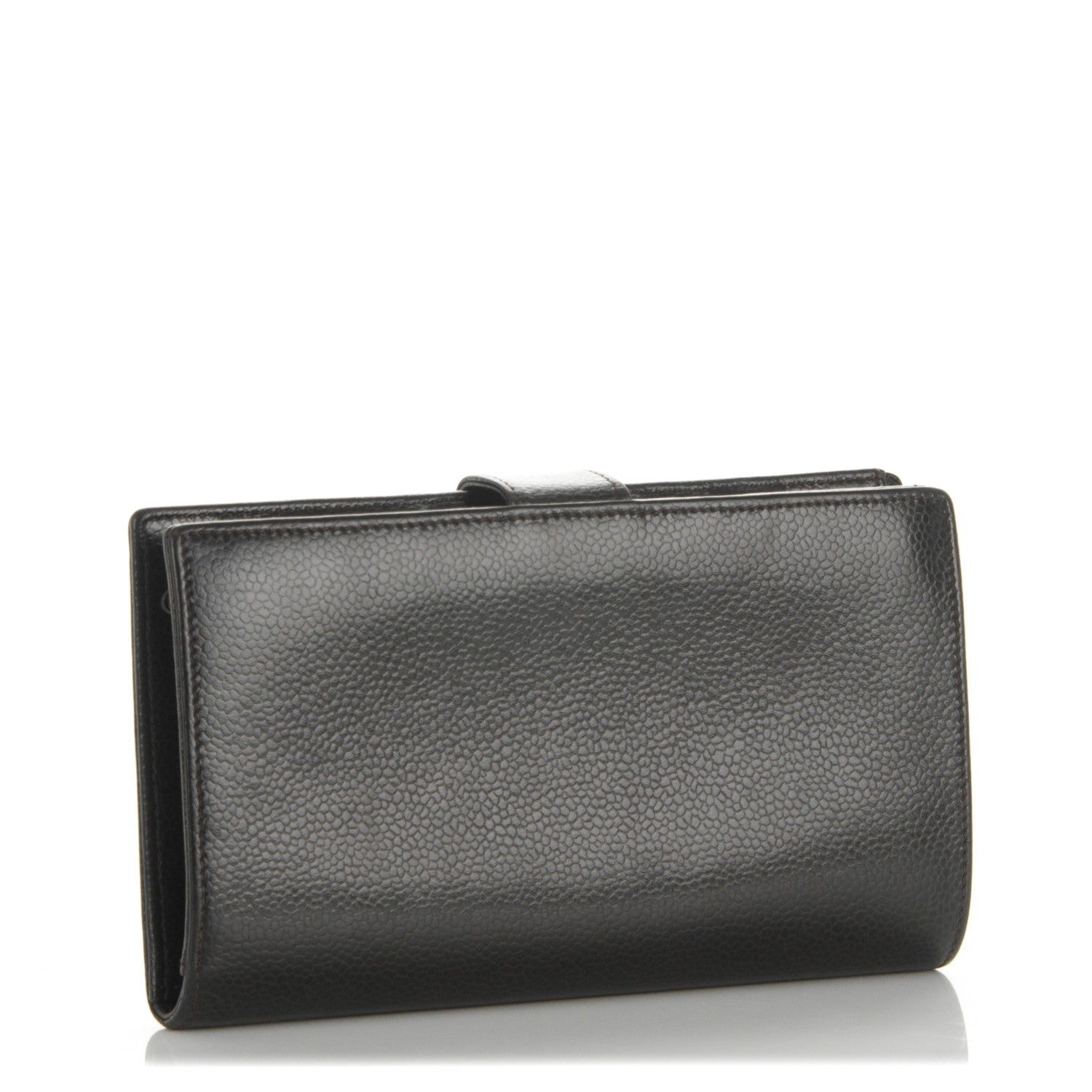 Chanel Caviar Timeless CC French Wallet Dark Brown 3 of 8