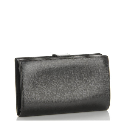 Chanel Caviar Timeless CC French Wallet Dark Brown 3 of 8