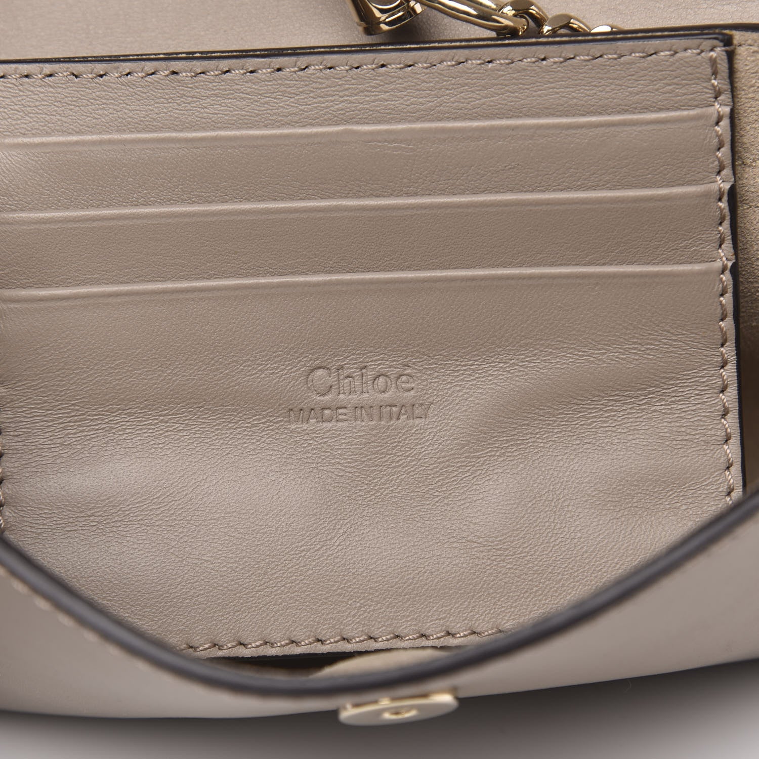 Chloe Suede Calfskin Mini Faye Shoulder Bag Motty Grey 7 of 10