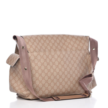 Gucci GG Supreme Monogram Messenger Diaper Bag Beige 3 of 10
