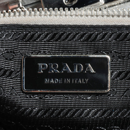 Prada Nappa Dressy Gaufre Frame Tote Argento 7 of 8