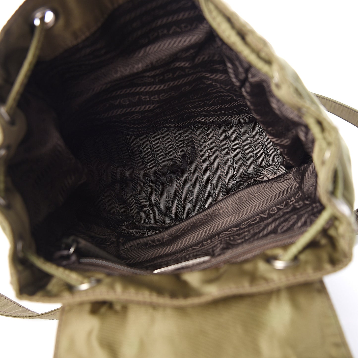 Nylon Vela Mini Cinch Backpack Green