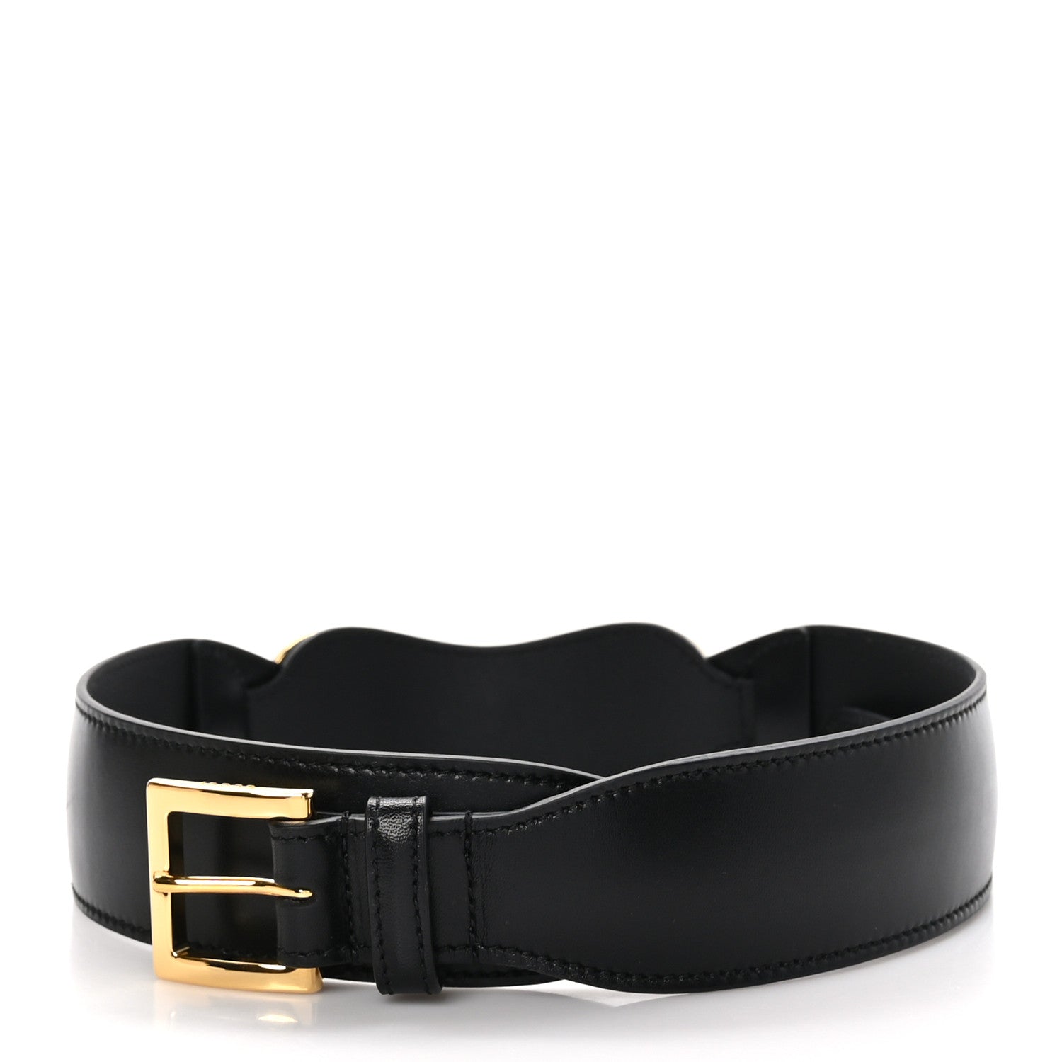 Gucci Efesto Leather Horsebit 25mm Belt 65/26 Black 2 of 6