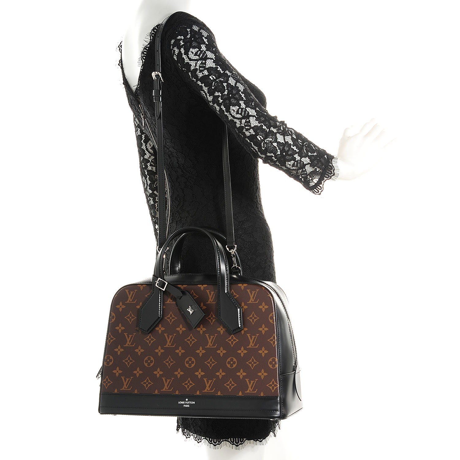 Louis Vuitton Monogram Dora MM Black 2 of 9