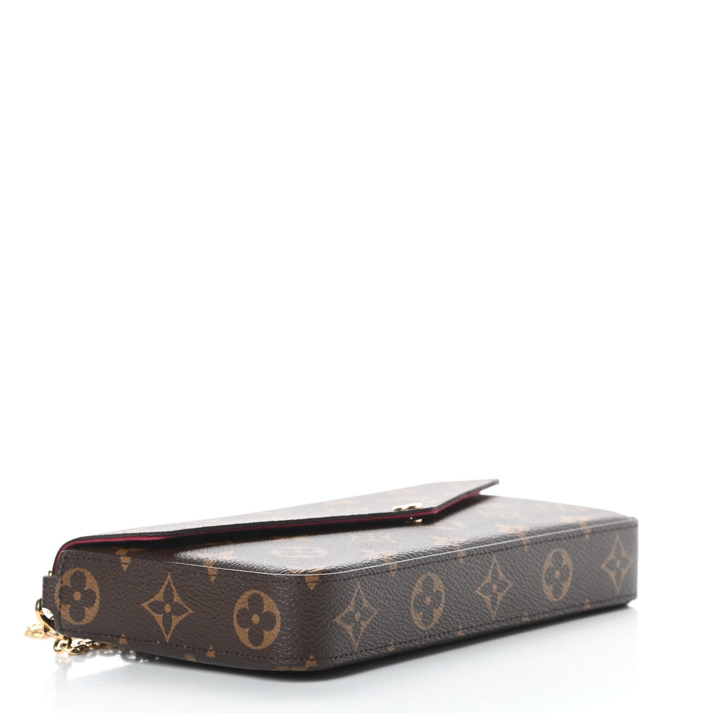 Monogram Pochette Felicie Chain Wallet Fuchsia