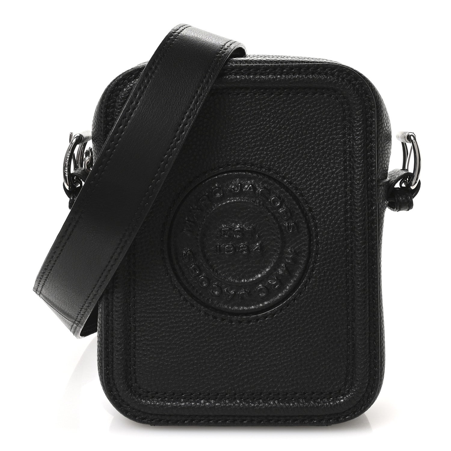 Marc Jacobs Calfskin Signet Stitched Crossbody Bag Black 1 of 10