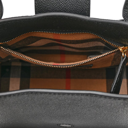 Burberry Soft Grain Calfskin Small Buckle Tote Black 20 of 21