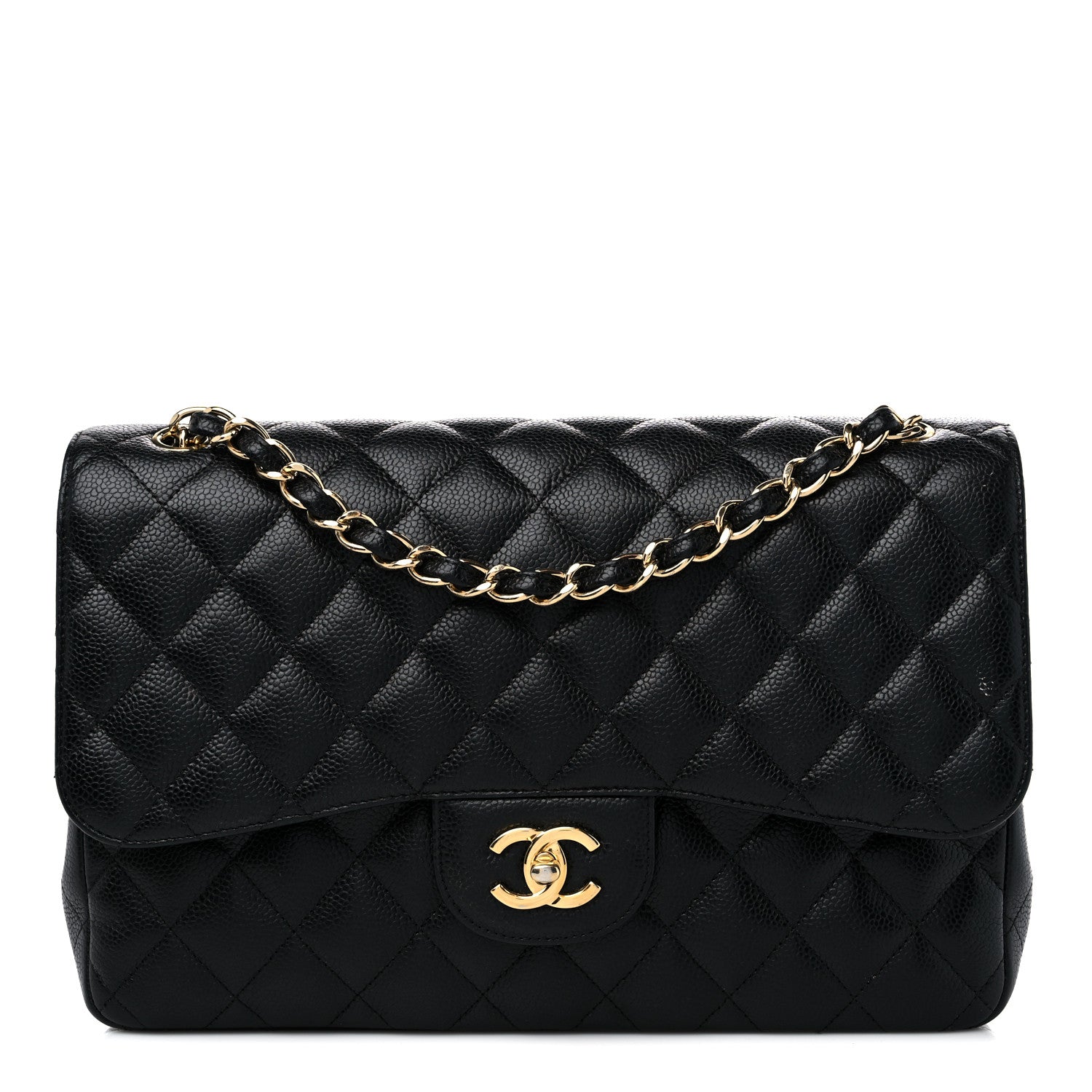 Chanel Caviar Quilted Jumbo Double Flap Black 1 of 13