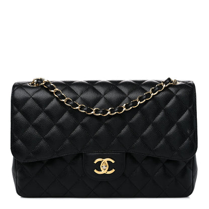 Chanel Caviar Quilted Jumbo Double Flap Black 1 of 13