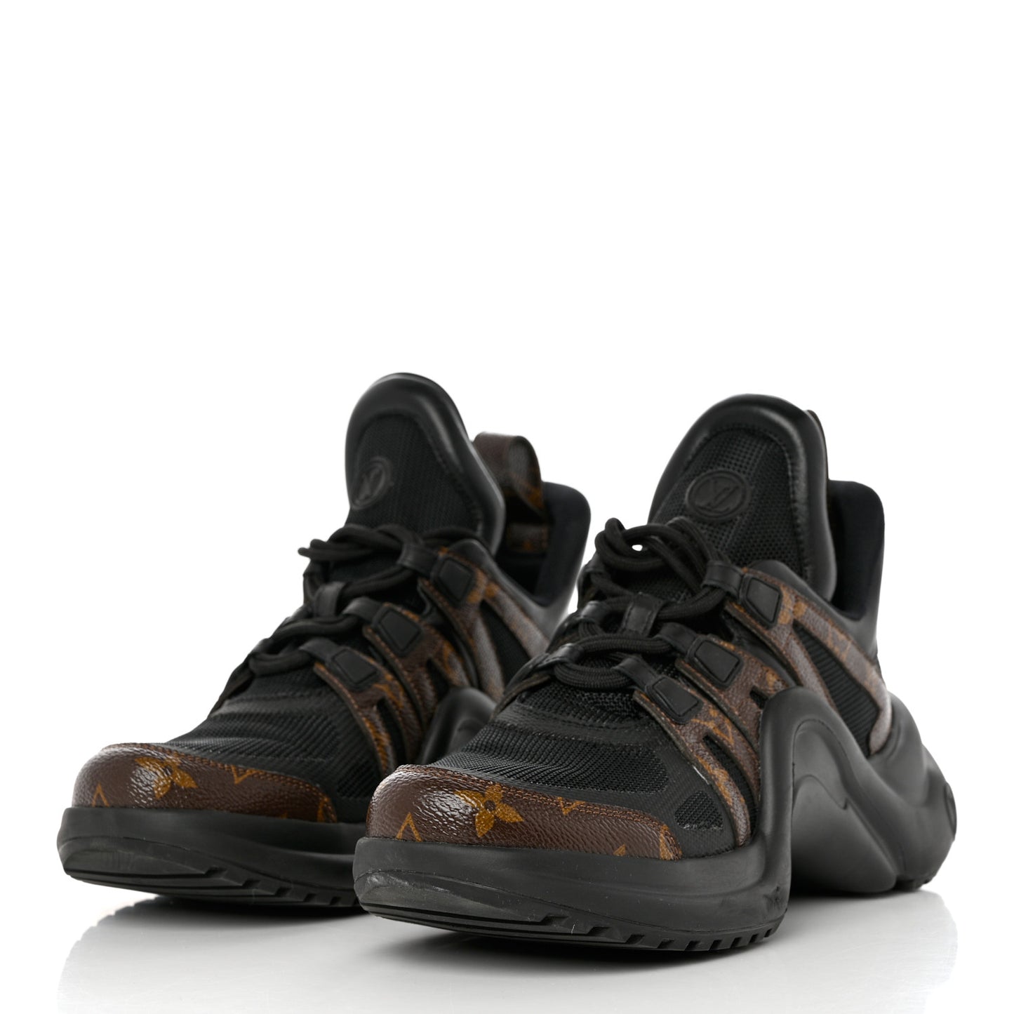 Calfskin Patent Monogram LV Archlight Sneakers 40 Black