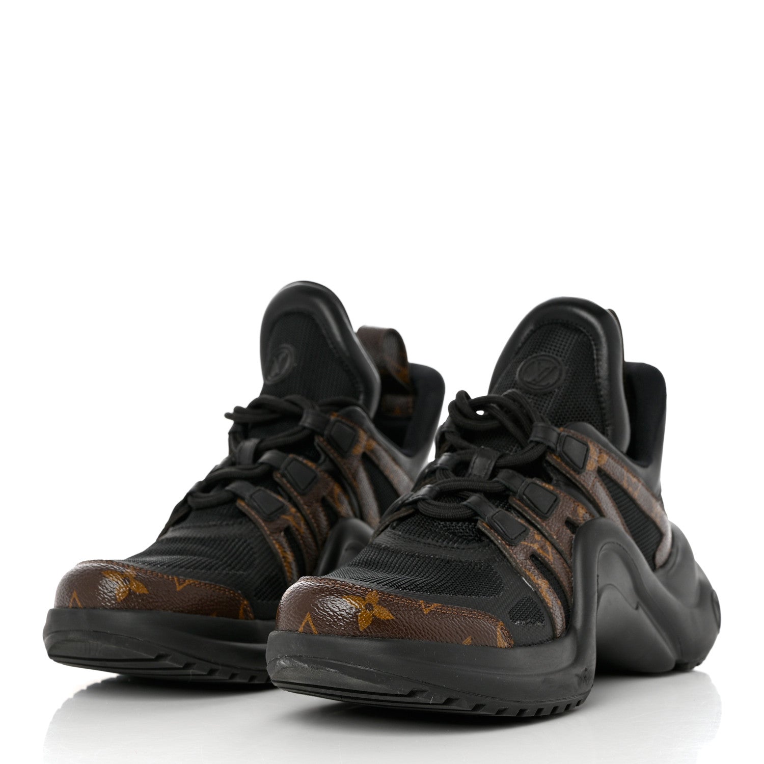 Louis Vuitton Calfskin Patent Monogram LV Archlight Sneakers 40 Black 3 of 10