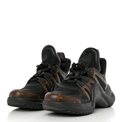 Louis Vuitton Calfskin Patent Monogram LV Archlight Sneakers 40 Black 3 of 10