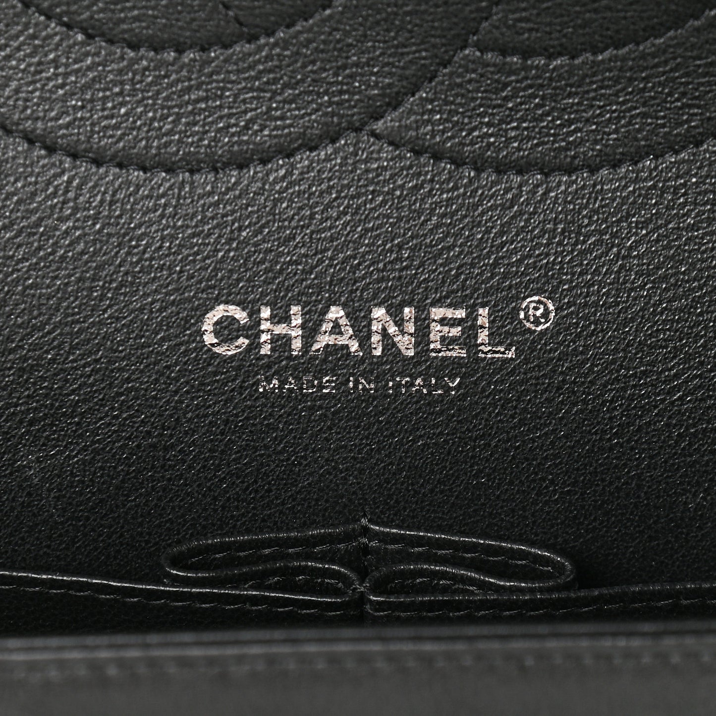 Crumpled Calfskin Quilted Jumbo Double Flap So Black