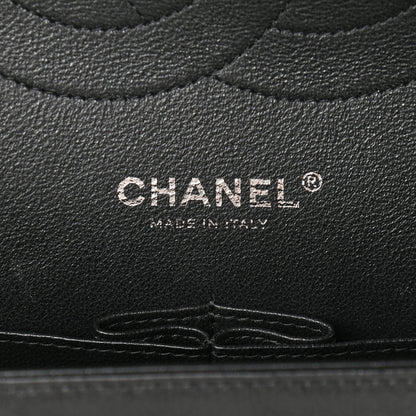Chanel Crumpled Calfskin Quilted Jumbo Double Flap So Black 6 of 9