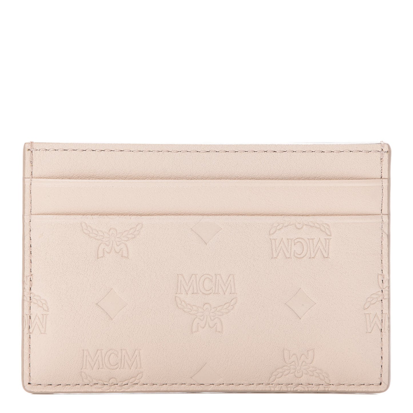 Calfskin Ottomar Monogram Mini Card Case Bisque