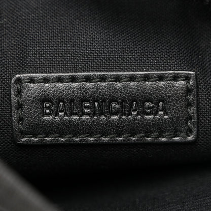 Balenciaga Nylon Allover Logo Small Explorer Crossbody Pouch Black White 6 of 12