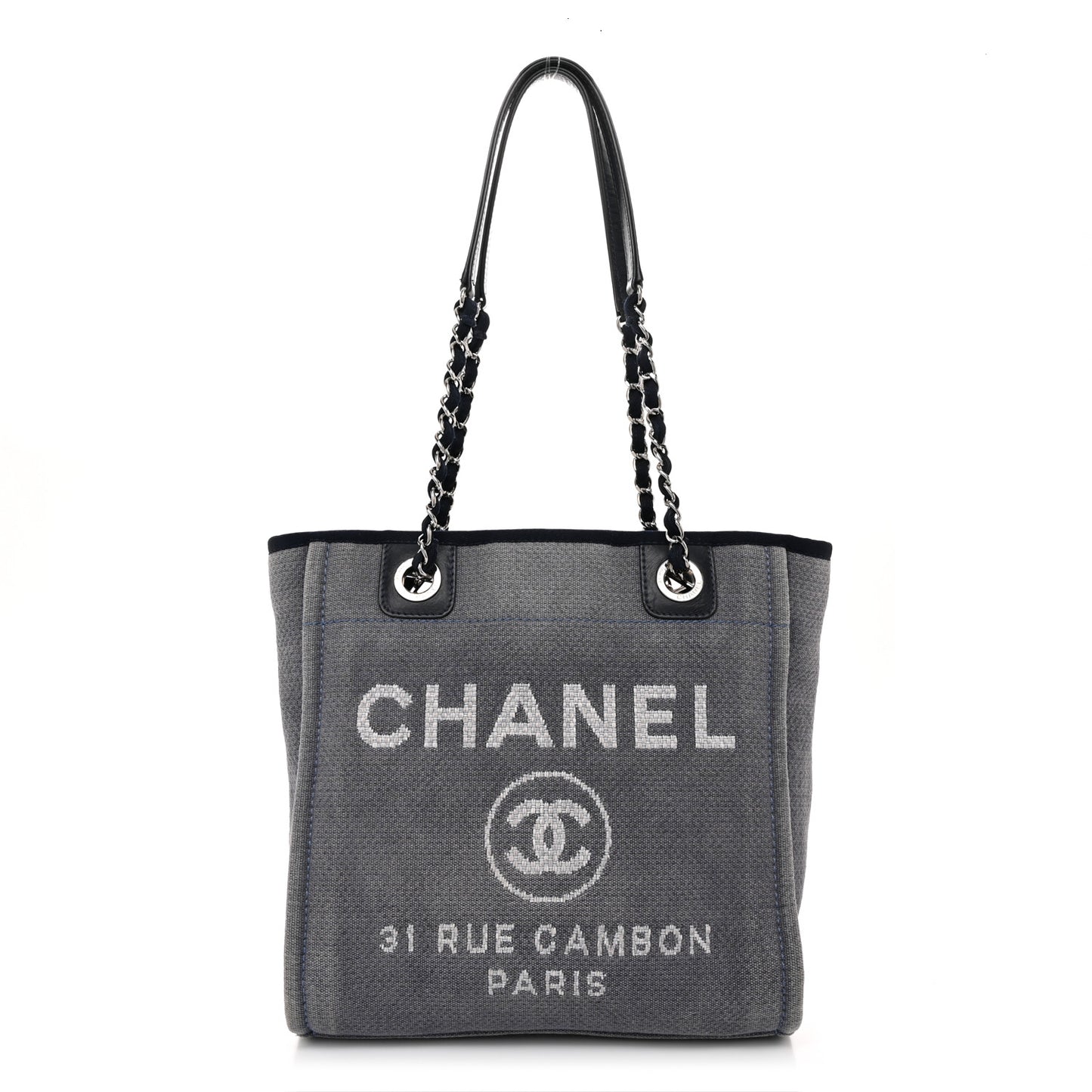 Canvas Mini Deauville Tote Denim Blue