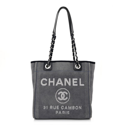 Chanel Canvas Mini Deauville Tote Denim Blue 1 of 12
