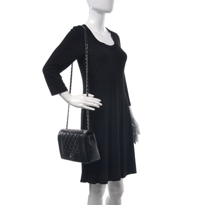 Chanel Sheepskin Quilted Vintage Mademoiselle Flap Black 2 of 9