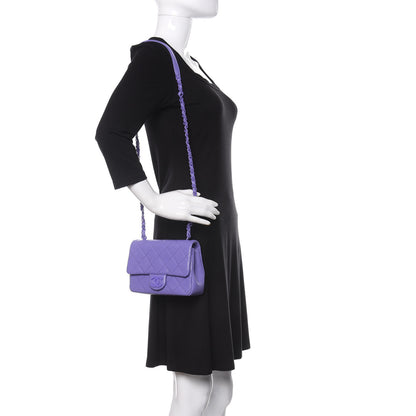 Chanel Caviar Quilted Incognito Mini Square Flap Purple 2 of 9
