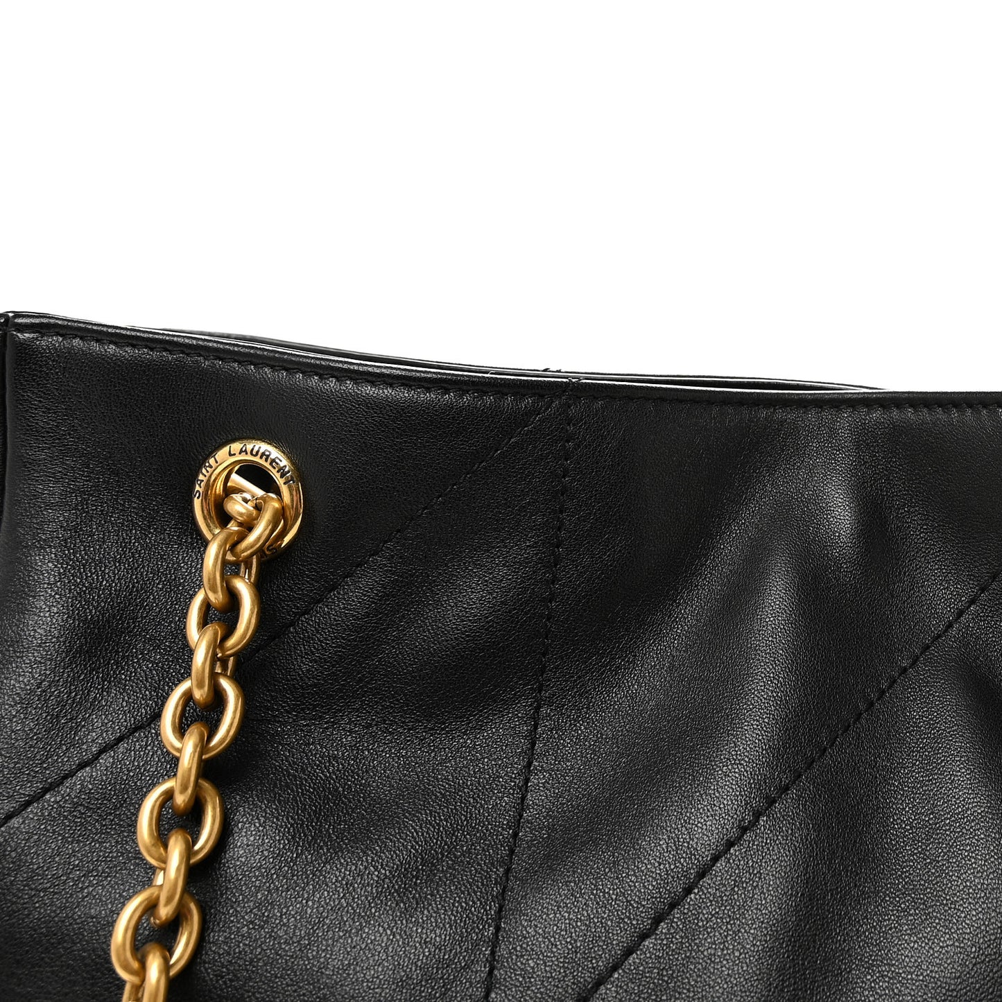 Lambskin Small Jamie Shopping Tote Black
