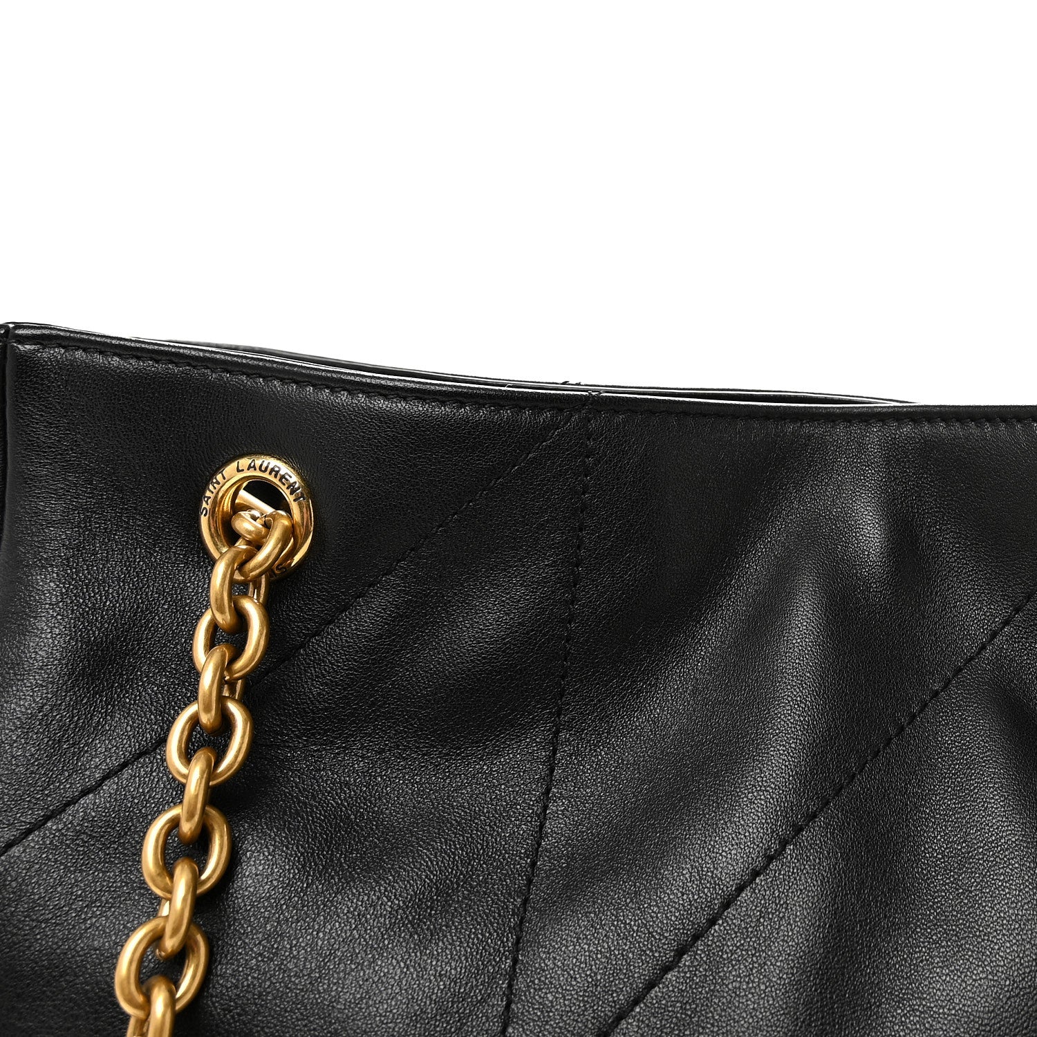 Saint Laurent Lambskin Small Jamie Shopping Tote Black 8 of 10